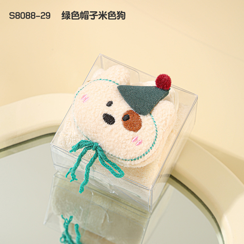 Picture of Hand gift towel creative towel cartoon animal children's square towel Tulip small towel gift box doll