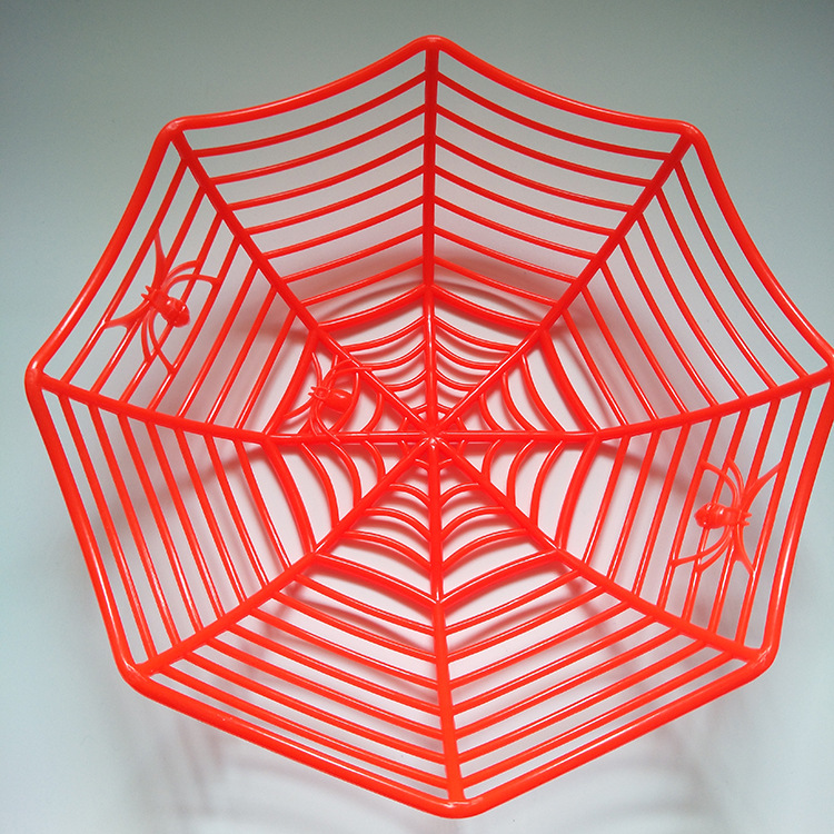 Picture of Spider Web Decoration Props Spider Halloween Gift Simulation Plastic Spider Toy Accessories Ghost Festival Fruit Basket