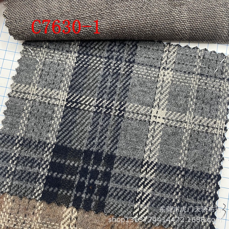 Picture of Ready Supply of Knitted Yarn-Dyed Jacquard Cloth 380g Tr Yarn-Dyed Plaid Retro Style Knitted Yarn-Dyed Plaid Cloth