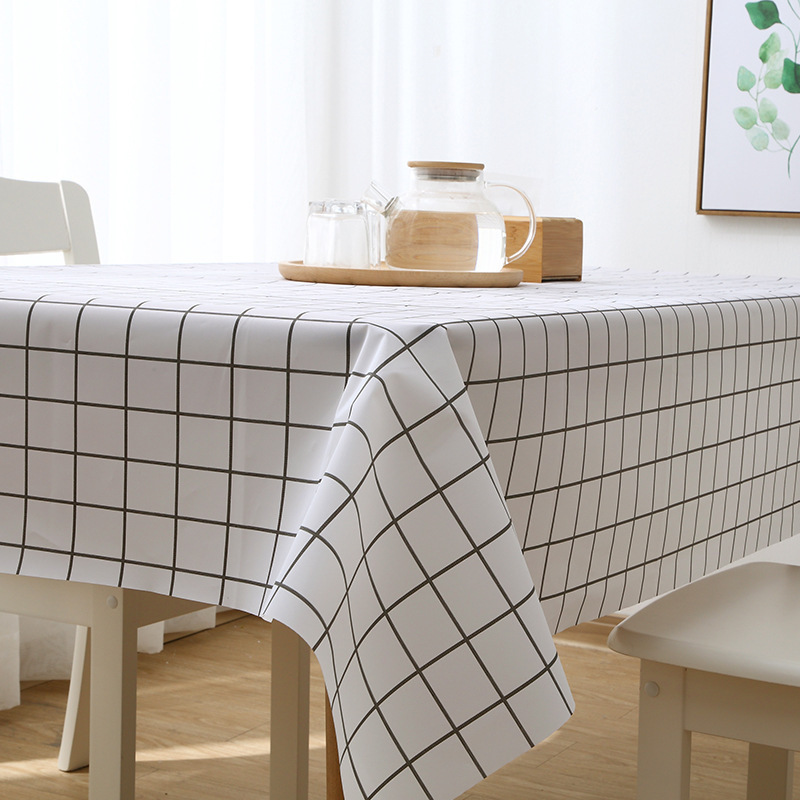 Internet Red Plaid Nordic Style Plaid Square Oil Tablecloth Disposable Tablecloth PEVA Tablecloth Square Oil Table Mat