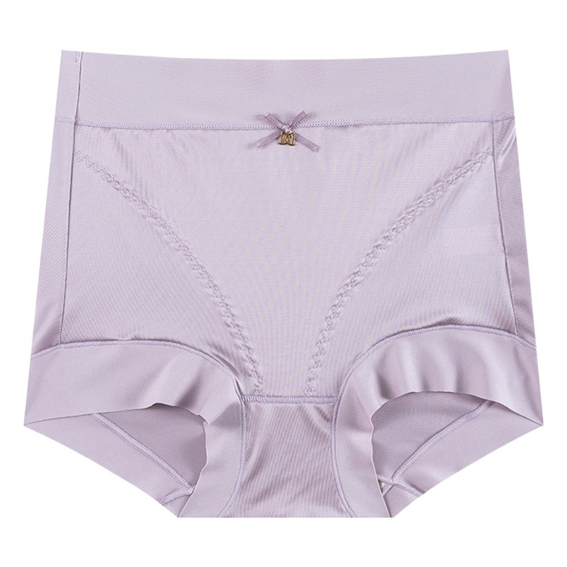 High waist seamless belly panties women do not clip hip ice smooth paclitaxel antibacterial hip soft briefs wholesale