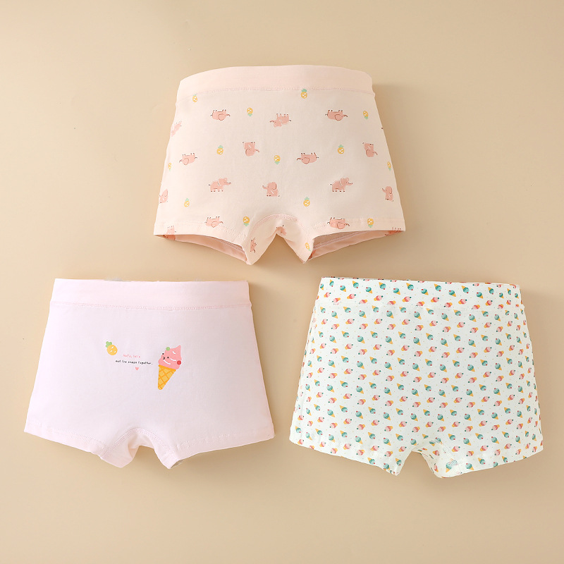 Picture of Girls' boxer briefs pure cotton class a children girls' baby girls' boxer shorts medium and large children's shorts wholesale