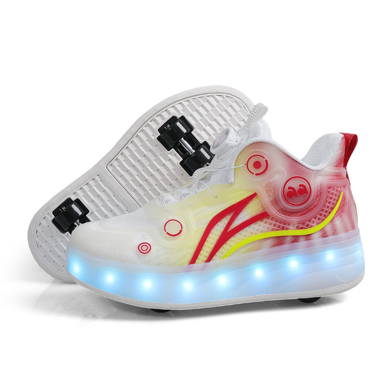 Picture of Roller Skates, Kidsren's New Heelys, Light Shoes, Rechargeable Boys' Roller Skates, Four-wheeled Shoes