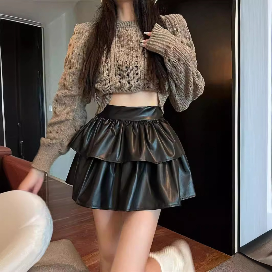 High waist thin skirt female summer new white cake skirt small fashion fashion versatile a word shorts skirt