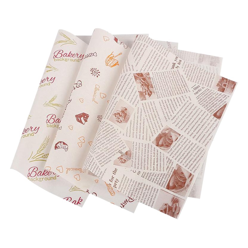 Film Anti-oil Cake Roll Packaging Baking Food Dining Plate Mat Degradation Swiss Roll Cake Oil-proof Paper Tray Hamburger Paper