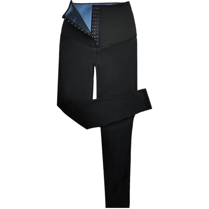 Cross-border Sports Abdominal Shorts Women's High Waist Warm Waist Training Shaping Pants Waist Thickened Buckle Sweat Pants