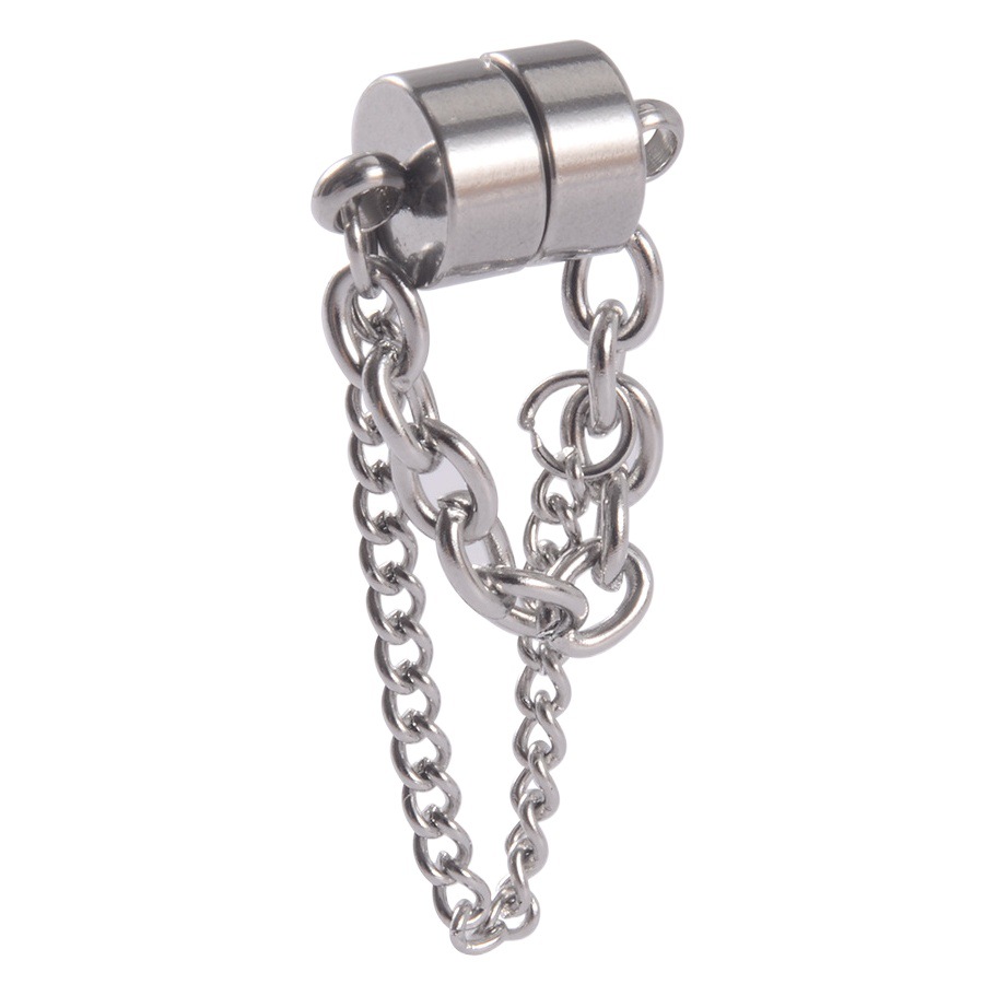 Cross-Border Stainless Steel Magnet Nose Ring Round Ball Conical Ball Nose Ring Non-Hole Chain Magnetic Nose Nail Piercing Earrings