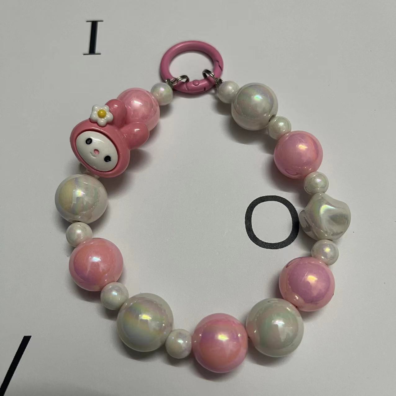 Picture of New Little Red Book Live Broadcast Hot sale colorful cartoon beaded chain handbag jewelry ornaments mobile phone key chain