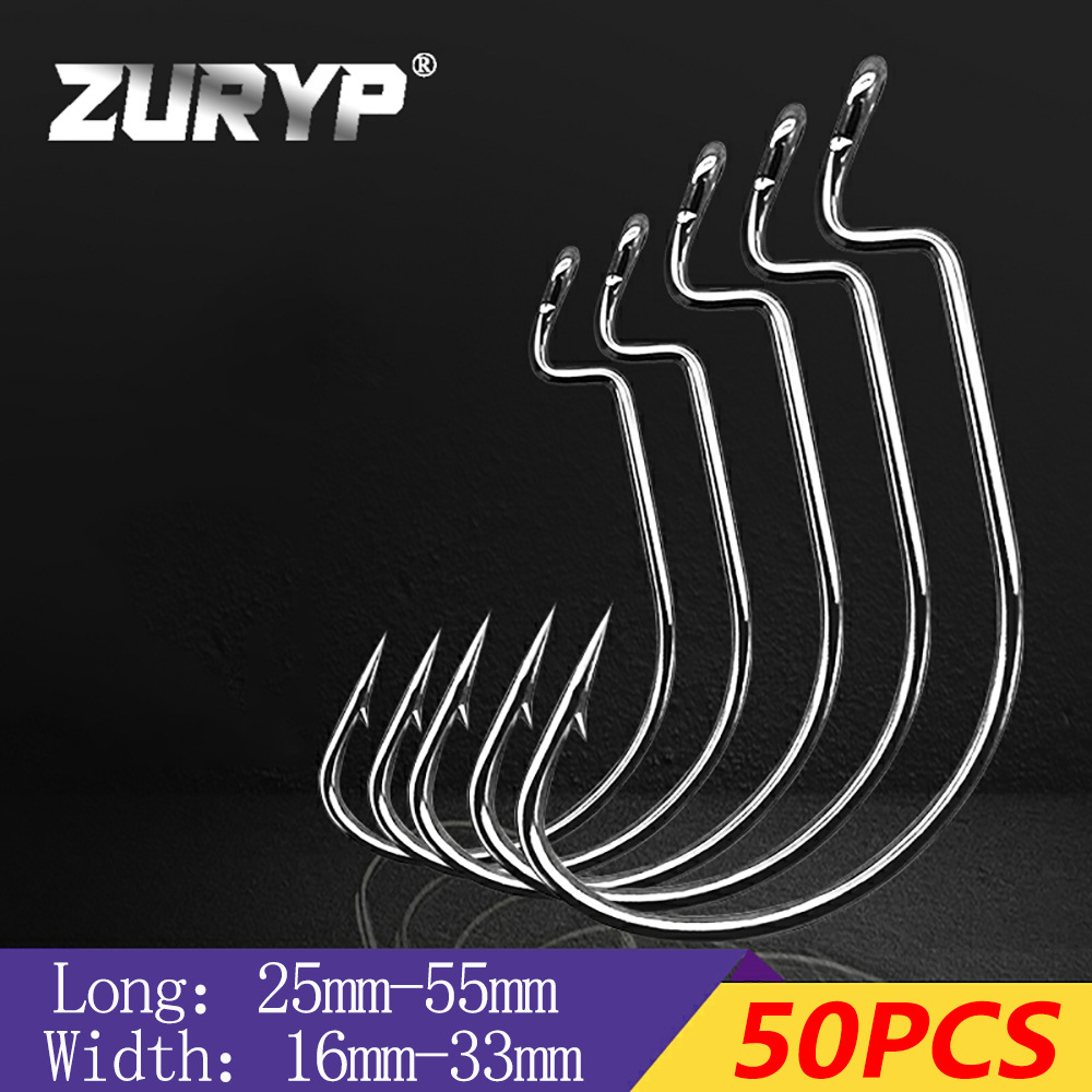 Wide-belly crank hook does not hang bottom Luya hook Texas fishing group has barbed sea hook cross-border explosions