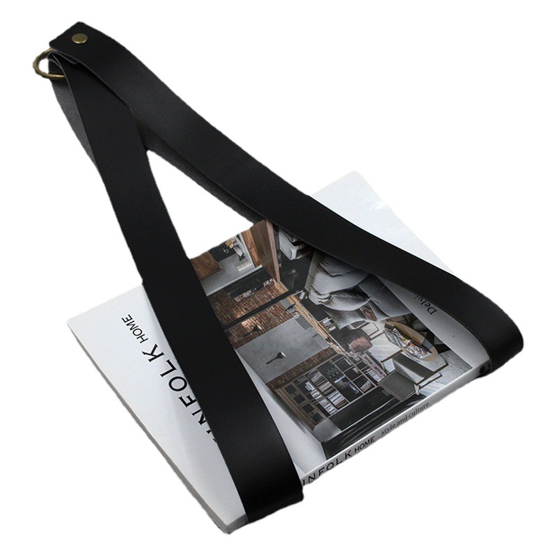 In stock Nordic ins style magazine storage bag wall-mounted newspaper decoration rack simple leather bookshelf