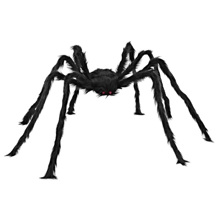 Picture of Spider web super large spider triangle web Halloween decoration props party trick simulation plush spider wholesale