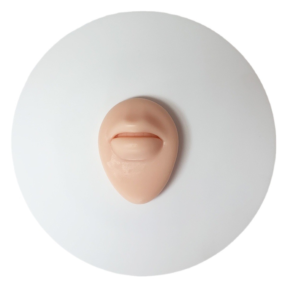 Silicone Ear Facial Features Model Nose Lip Model Training Posing Tool Nose Nail Tongue Nail Navel Nose Nail Display