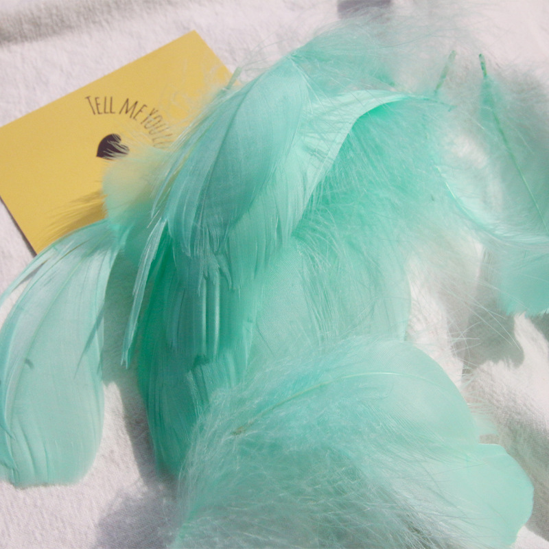 Picture of diy handmade color floating feather goose feather dream catcher wave ball gift box filling decoration materials