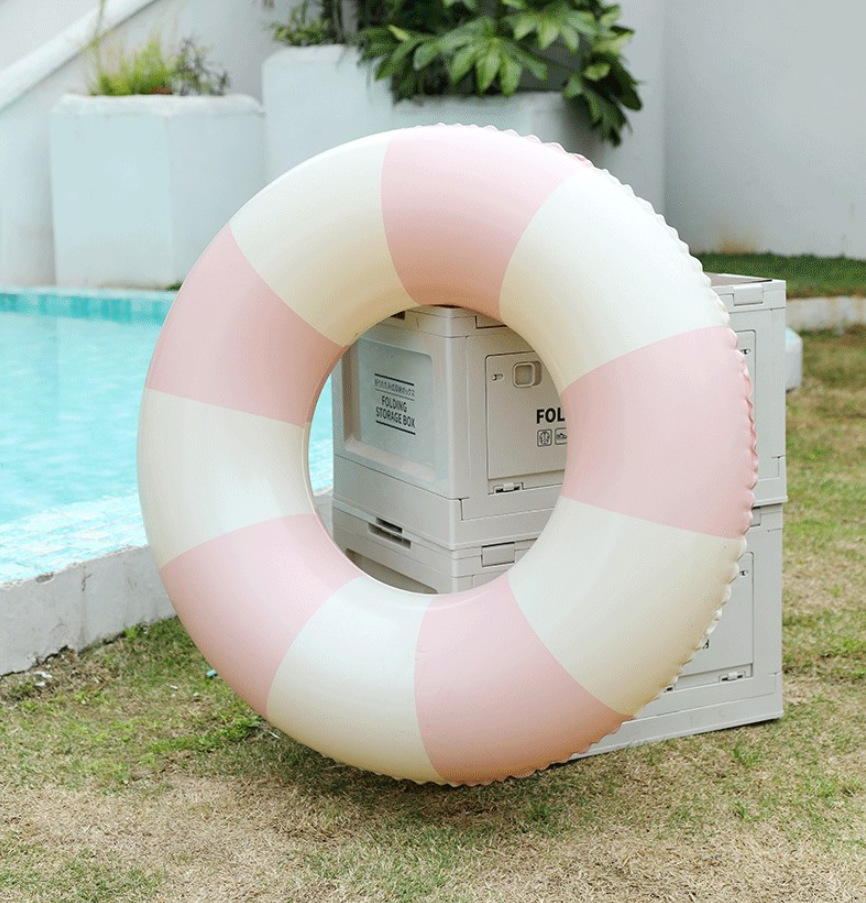 Picture of Factory hot-selling inflatable swimming ring swimming ring thickened adult floating ring letter Bai shell swimming ring