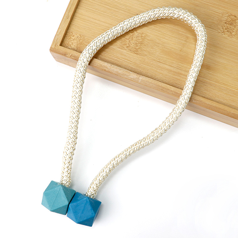 Picture of Cross-border Wholesale Creative Rubik's Cube Magnetic Buckle Punch-free Pair Pack Simple Curtain Buckle Tying Rope Accessories Curtain Strap