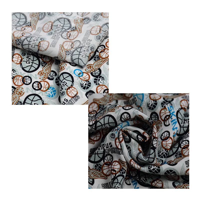 All kinds of rayon digital printed fabric reactive plain printed fabric soft children's clothing suit pajamas fabric