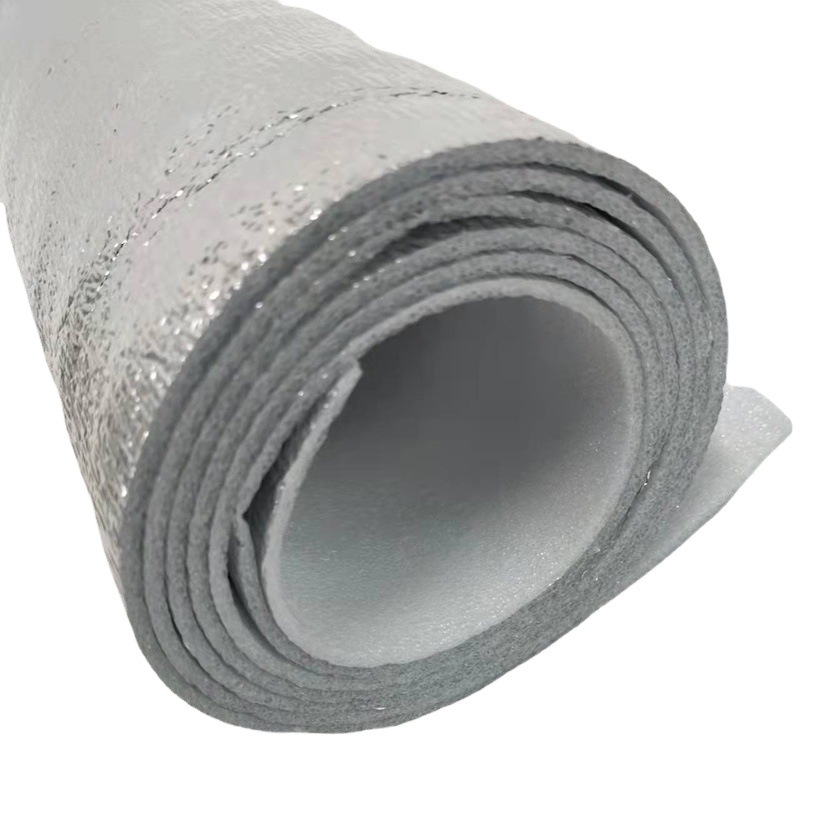 Large Plaid aluminum film Pearl cotton 2mm plain aluminum film insulation cotton moisture-proof pad waterproof insulation aluminum foil EPE coiled material