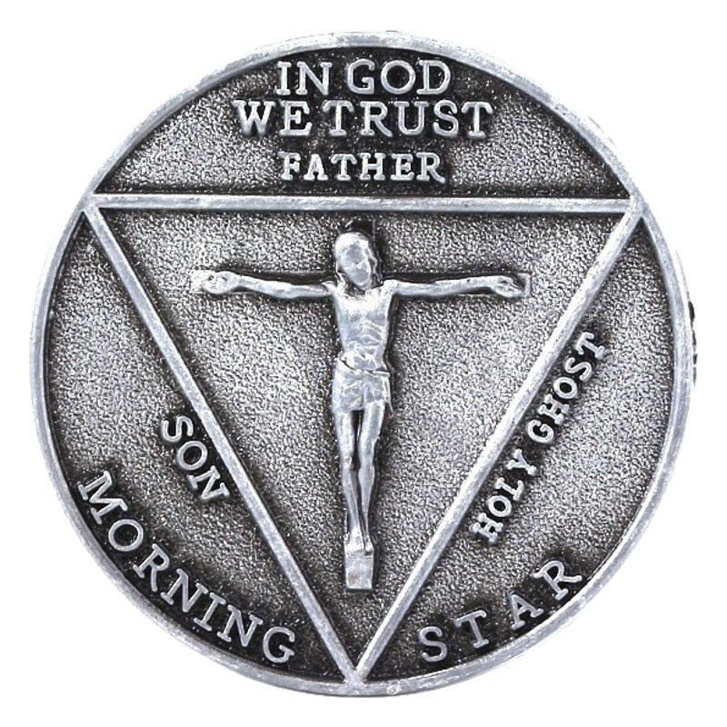 Temu Hot Sale Lucifer Morning Star Satan Pentecostal Coin Special Commemorative Coin Keychain