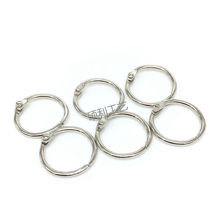 Picture of Manufacturer Wholesale Metal Book Ring Open Loose-Leaf Ring Loose-Leaf Ring Binding Iron Ring Card Movable Ring Colorful Open Ring