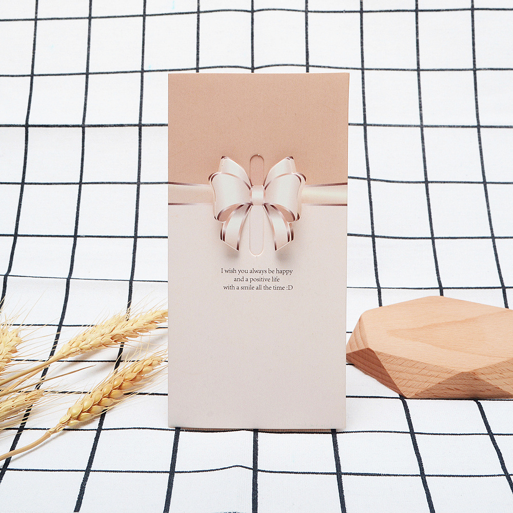 Picture of Korean stationery creative wings love greeting card message New Year Christmas blessing Valentine's Day card can be customized