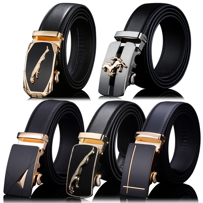Leather Belt Men's Leather Wholesale Automatic Buckle Men's Business Belt Men's Casual Pure Cowhide Belt Men's Belt