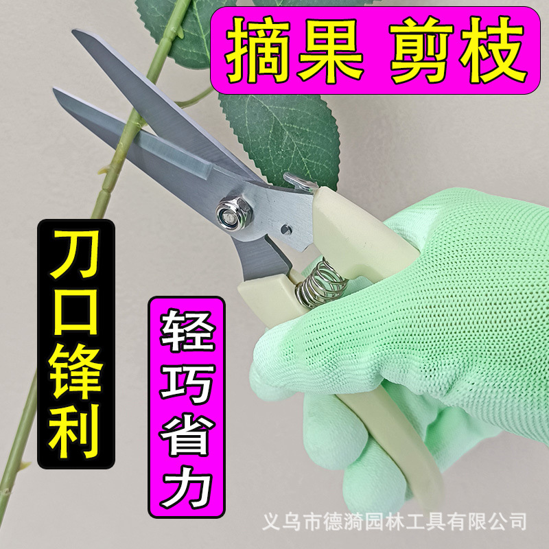 Deyi Sharp-Billed Pruning Shears Tree Shears Garden Shears Fruit Shears Garden Tree Shears Grape Picking Shears Vine Shears