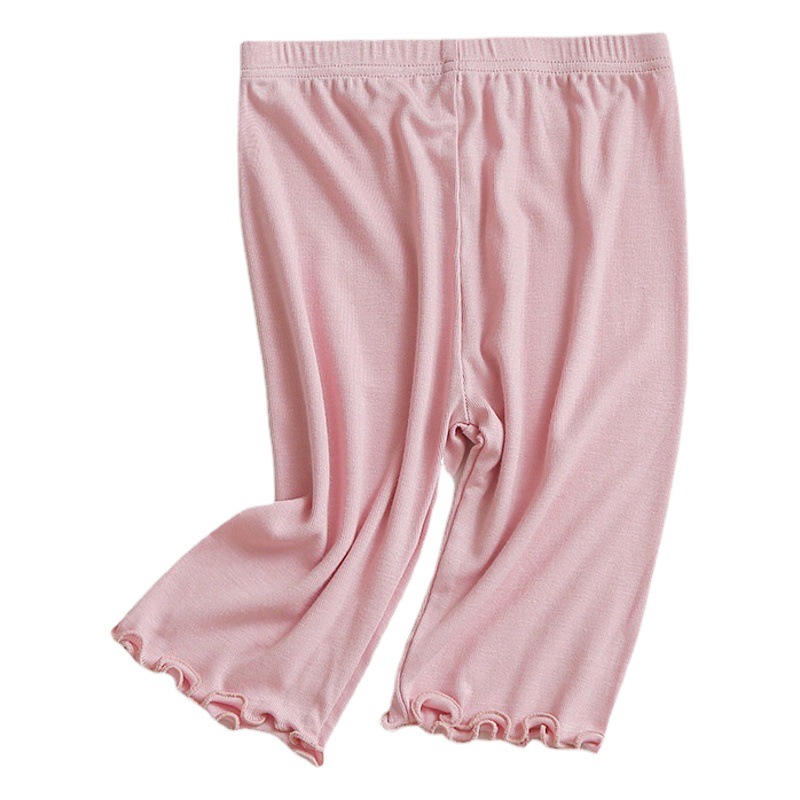 Girls' Five-Point Pants 2024 Summer New Thin Modal Leggings Kidsren's Pants Baby Mid-Pants Shorts