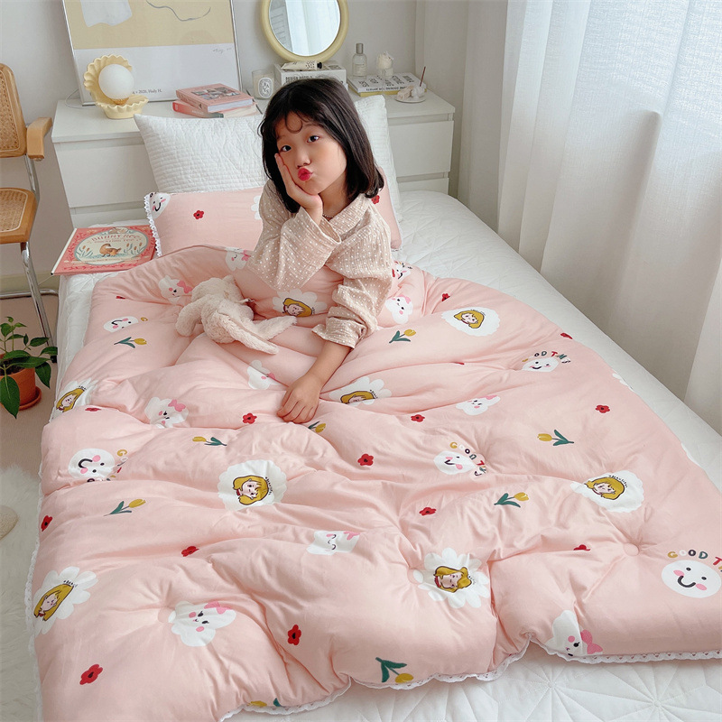 Picture of mikiA Knitted Cotton Soybean Quilt Spring and Autumn Quilt Baby Cotton Children's Quilt Thickened Warm Winter Quilt