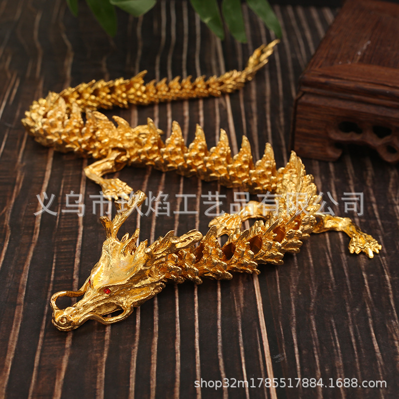 Picture of New Creative Joints Movable Chinese Dragon Plate Dragon Ornaments Handle Pieces Around Hand Decorations Small Ornaments Wholesale
