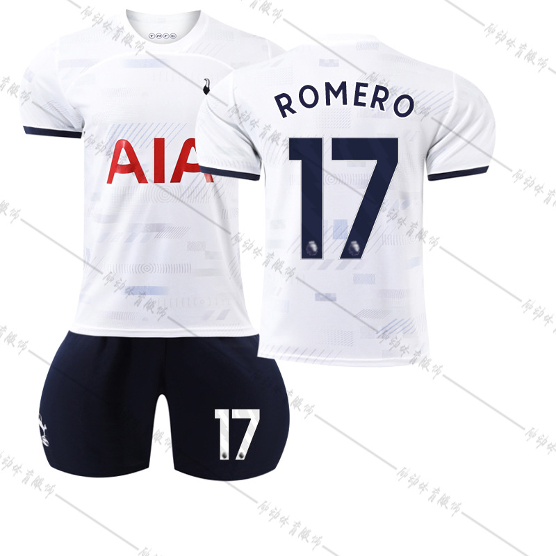 Picture of 2324 Tottenham Hotspur Home No.10 Kane Football Uniform 7 Sun Xingu 17 Romero 9 Richarlison Jersey Socks Suit
