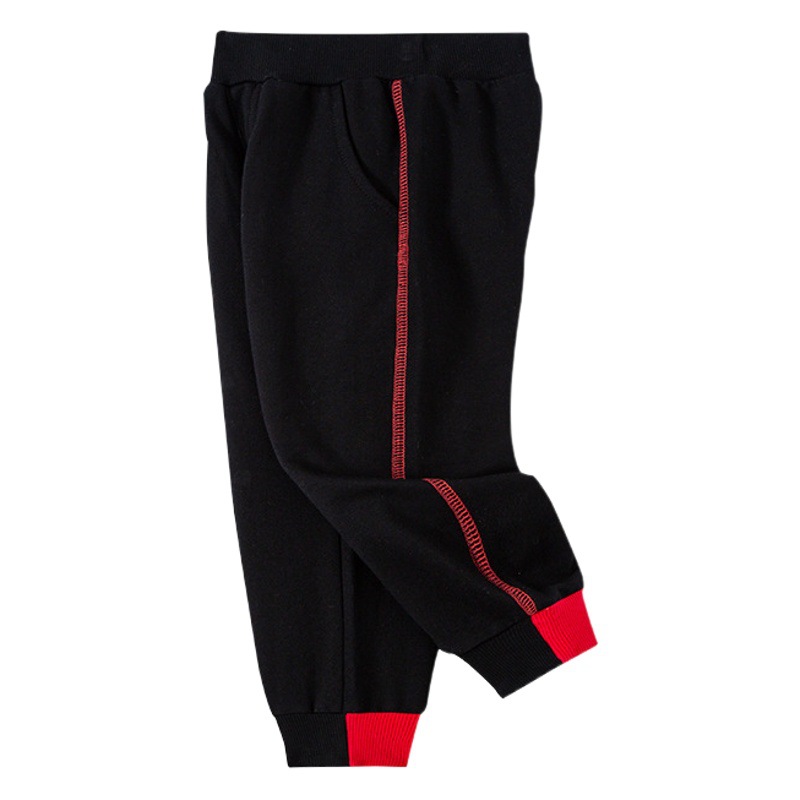 Picture of 2025 New Spring Korean Style Kidsren's Pants Kidsren's Pants Color Matching Sweatpants Boys Pure Cotton Sports Pants Trendy One Piece Drop Shipping