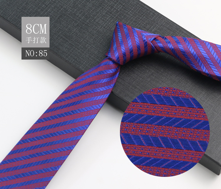 Picture of Men's Tie Business Shirt Stripesd Security Professional Formal Wear Wholesale Plus Logo Manufacturer 8cm Hand-Made