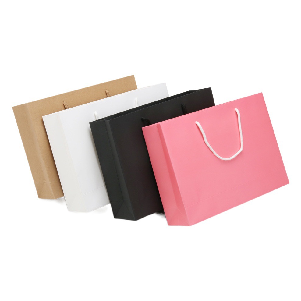 Paper Bag Handbag Spot Cardboard Gift Paper Bag Wholesale Clothing Bag Corporate Advertising Bag Printed Hand Gift Bag