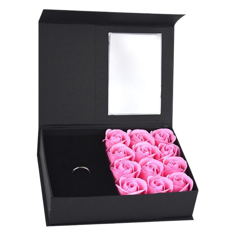 Cross-border supply in stock 12 flower soap flower jewelry box wholesale shell pearl gift box high-grade jewelry box