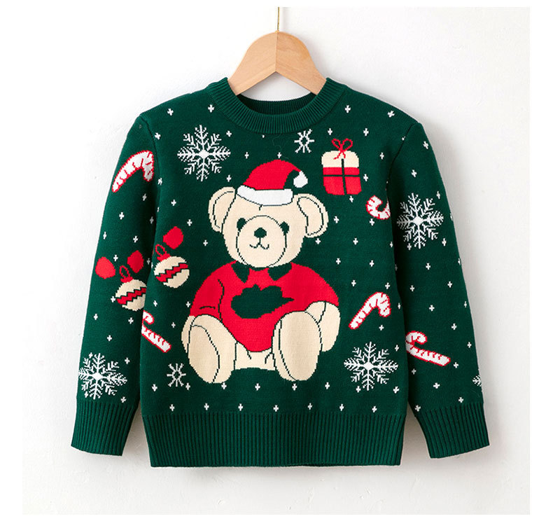 Picture of 2023 Europe and the United States new children's Christmas sweater children's clothing girls boys autumn and winter cartoon pullover sweater