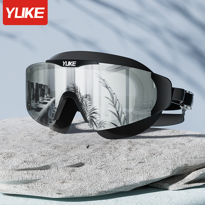 Picture of Swimming goggles waterproof anti-fog HD Professional large frame diving swimming glasses myopia men and women swimming cap suit swimming equipment