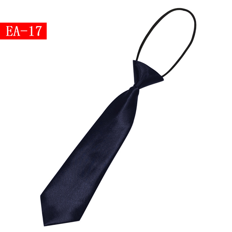 Picture of Children's solid color small tie boys and girls plain color short elastic belt baby children's children Primary School students Shengzhou manufacturers