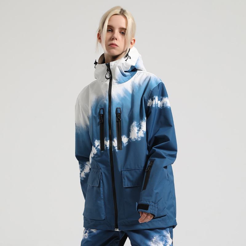 New Ski Clothing for Women, Loose, Waterproof, Windproof, Breathable, Thickeneded Double-Board Snow Clothing for Men, Outdoor Couple Jacket