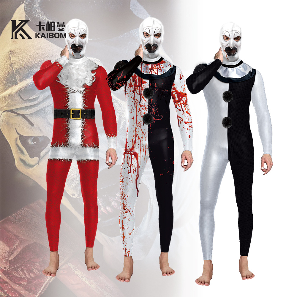 Christmas All Saints Cross-border Explosions Soul 3 Clown Clothing cos Clothing Tights Stage Performance Clothing Tights