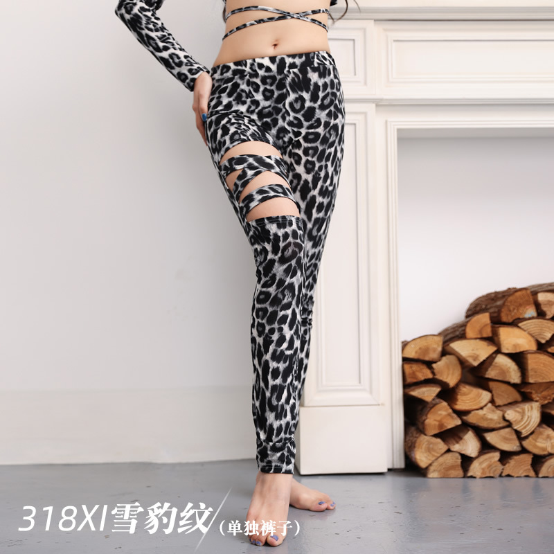 Picture of Dancer belly dance jacket pants sexy leopard print dance beginners group clothing practice clothing 263 318#