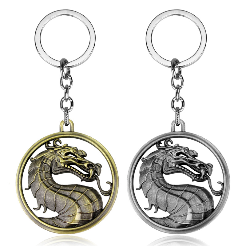 Mortal Kombat Mortal Kombat Magic Palace Empire Fighting Game Logo Keychain Pendant Wholesale