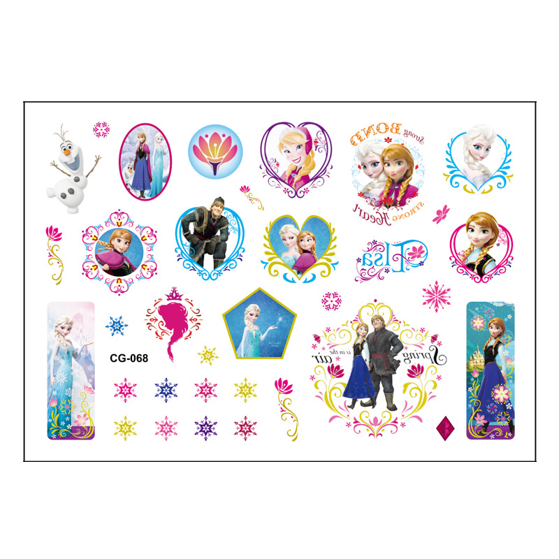 Picture of Frozen Aisha Princess Anna Xuebao Children Tattoo Sticker Birthday Party Tattoo Sticker Water Transfer Sticker