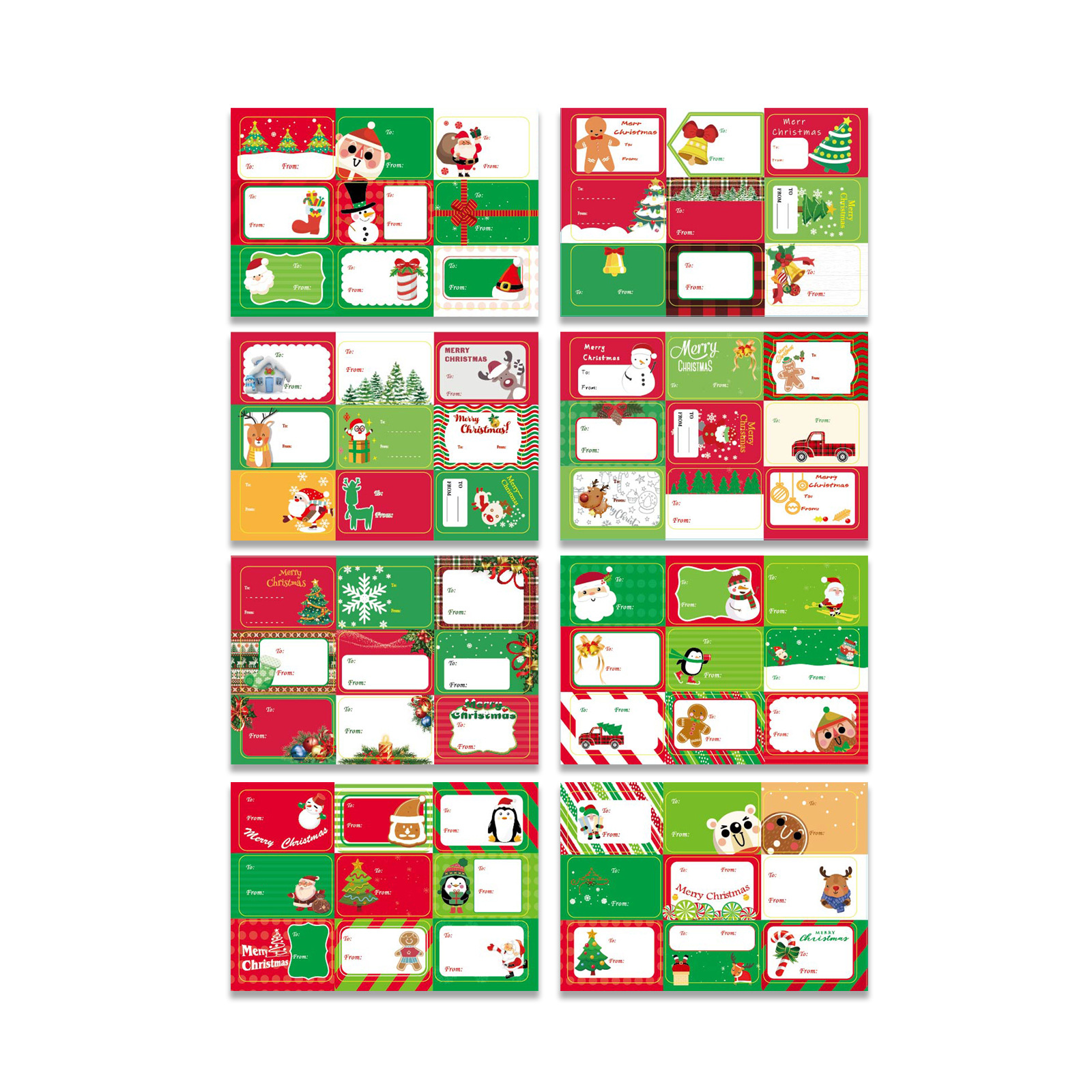 Picture of Cartoon Christmas Stickers Gift Stickers Sealing Stickers Paper Rolls Coated Paper Stickers Holiday Party Decoration Stickers