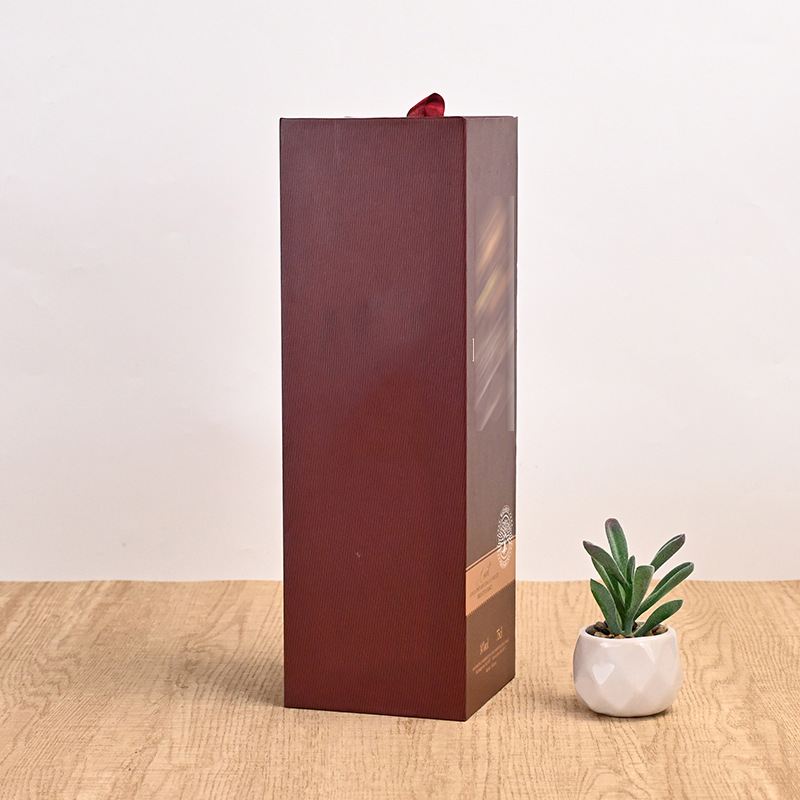 Picture of Red Wine Gift Box Customized Heaven and Earth Cover Wine Packaging Box Customized Single Wine Empty Box Color Box Custom Wine Box