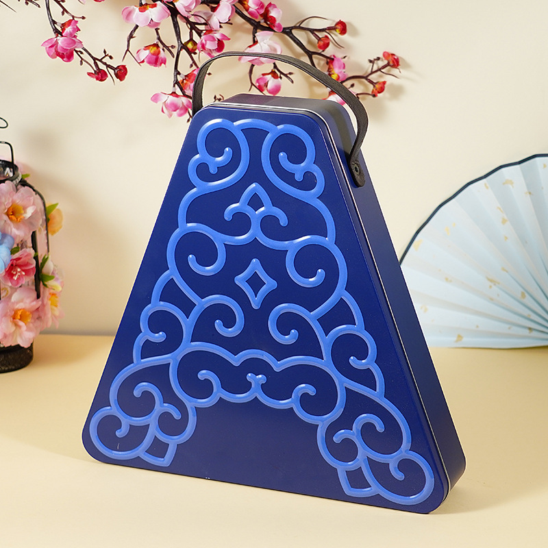 Popular Tinplate Special-Shaped Satchel Iron Box Gift Packaging Metal Satchel Iron Box Mooncake Satchel Iron Box Customization