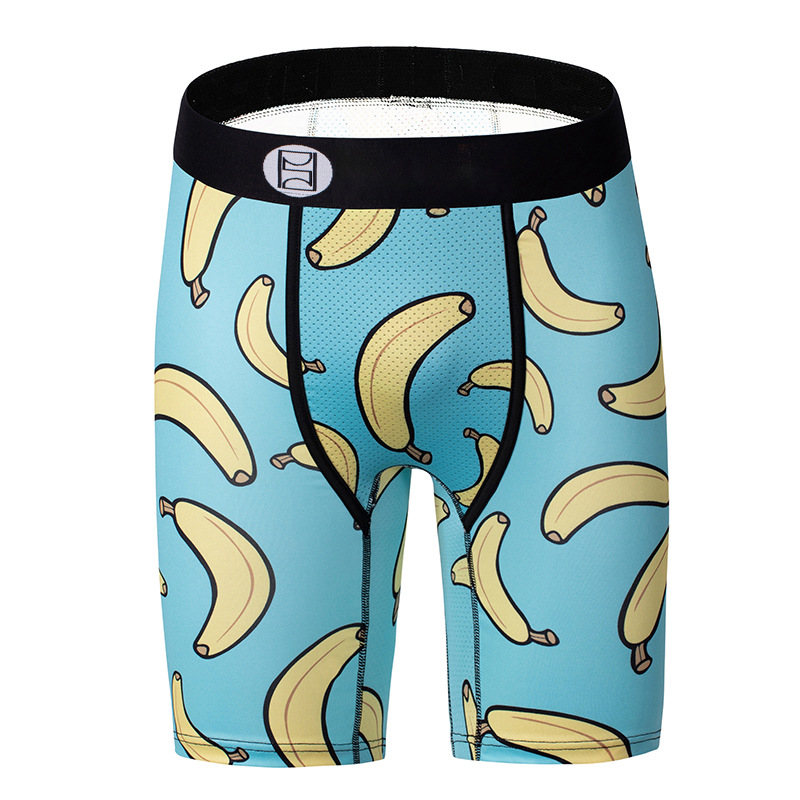 Picture of Men's Underwear Cartoon Print Men's Quick-Drying Boxer Briefs Sports Underwear Fitness Extended Underwear Men's Wholesale