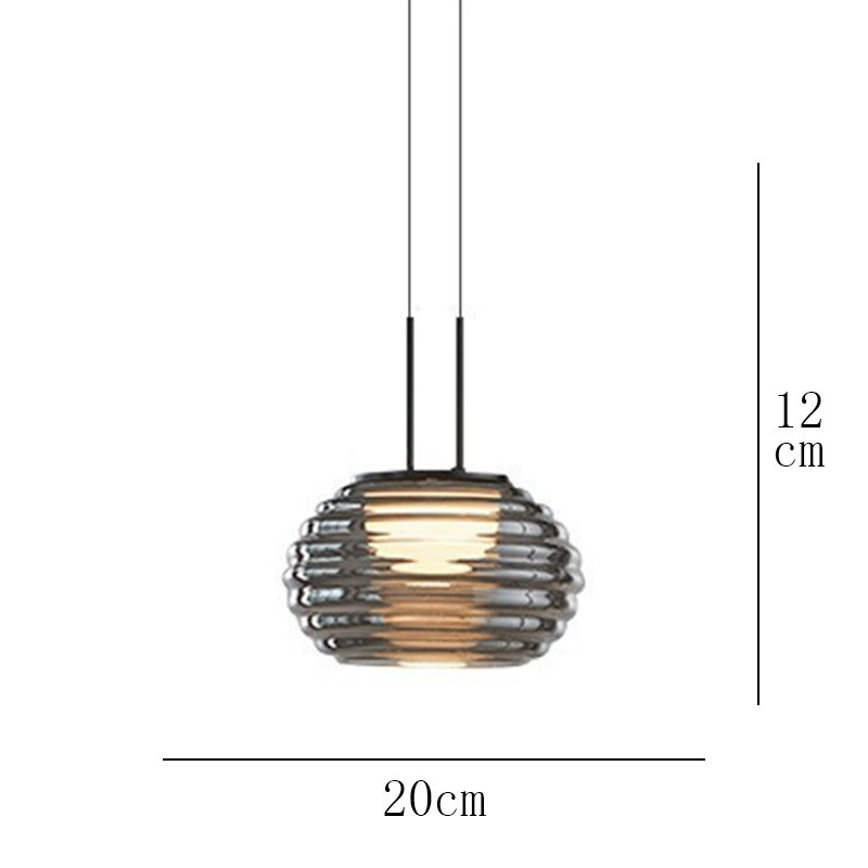 Picture of Nordic Creative Designer Glass Chandelier Advanced Sense Bedroom Restaurant Hotel Homestay Light Luxury Decorative Bar Table Lamp