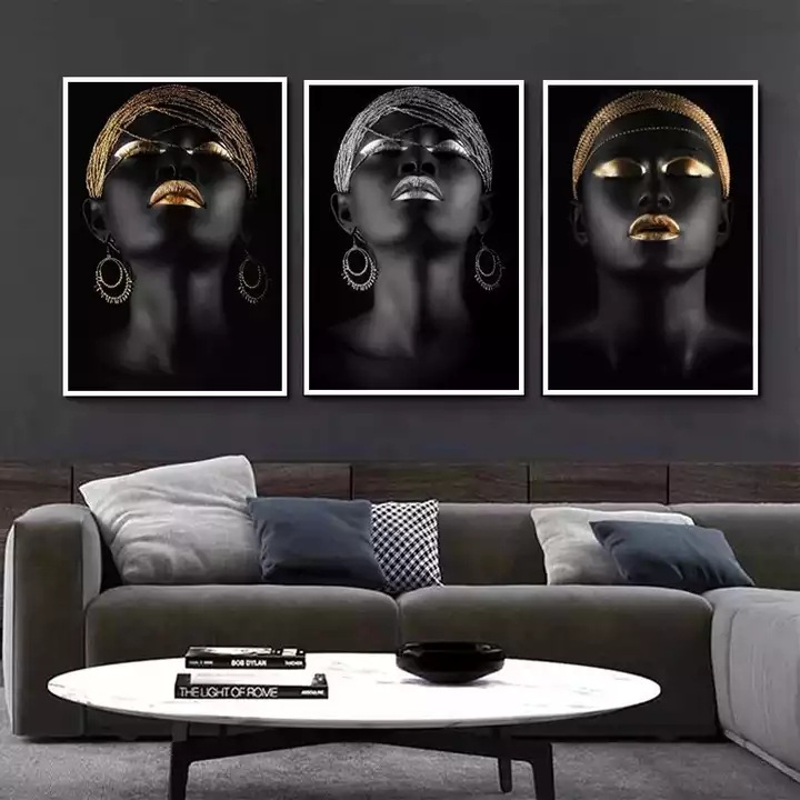 Picture of Cross-border Hot Selling African Women Decorative Painting Canvas Painting Mural Painting Foreign Trade Hot Selling Decorative Painting Core