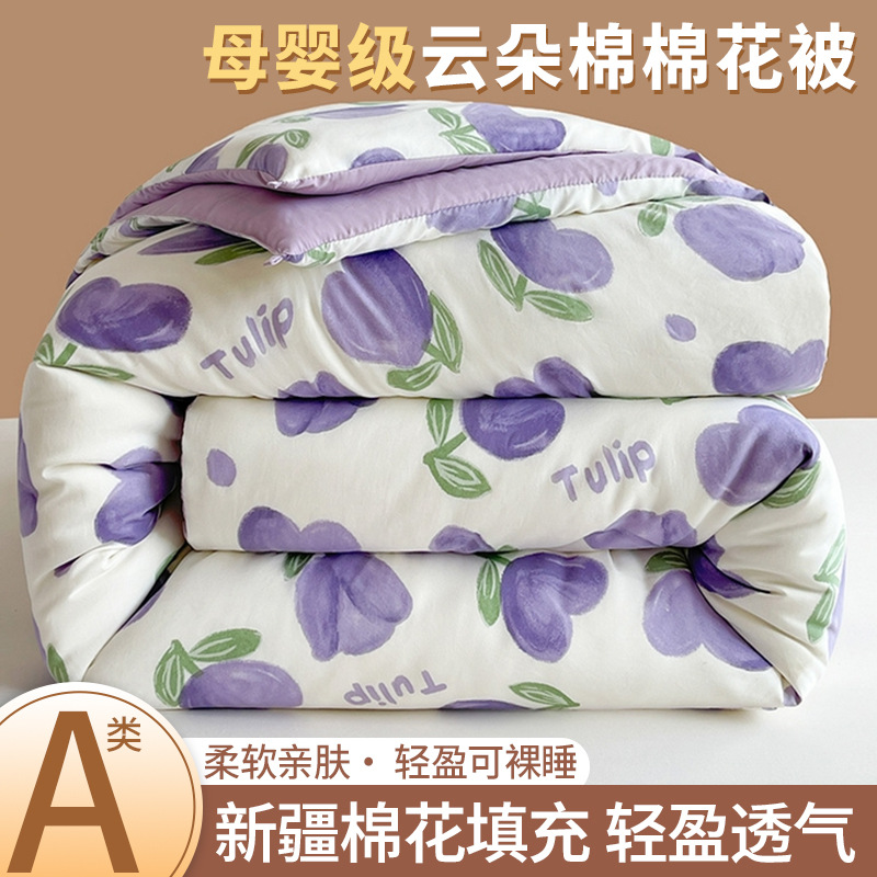Picture of Xinjiang cotton quilt core thickened warm winter quilt cartoon small fresh student dormitory bedding spring and autumn quilt wholesale