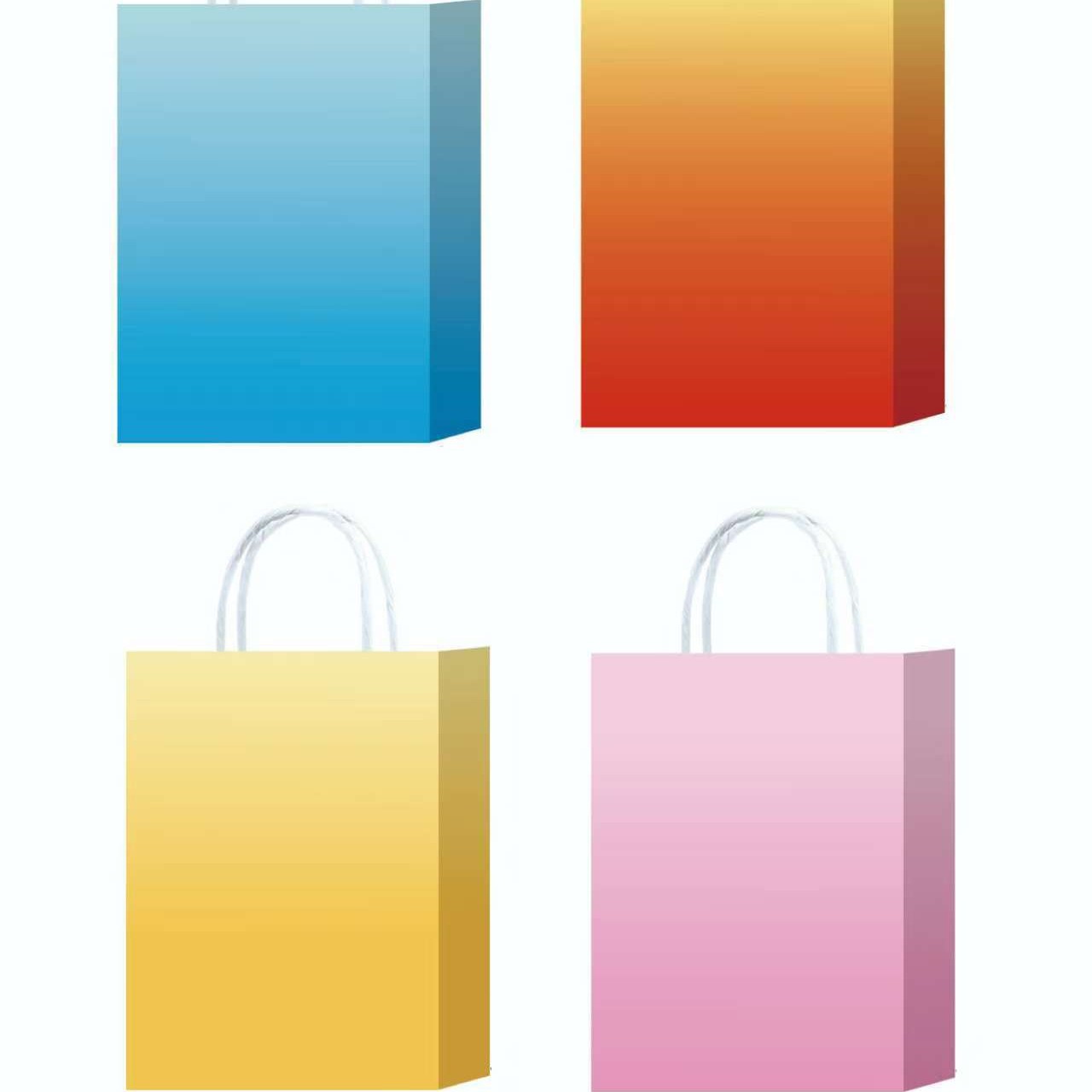Manufacturer's New Amazon Gradient Kraft Paper Bag Handbag Gift Bag Universal Paper Bag 8 Gradient Paper Bags